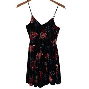Divided H & M Velvet Floral Romper Size 2